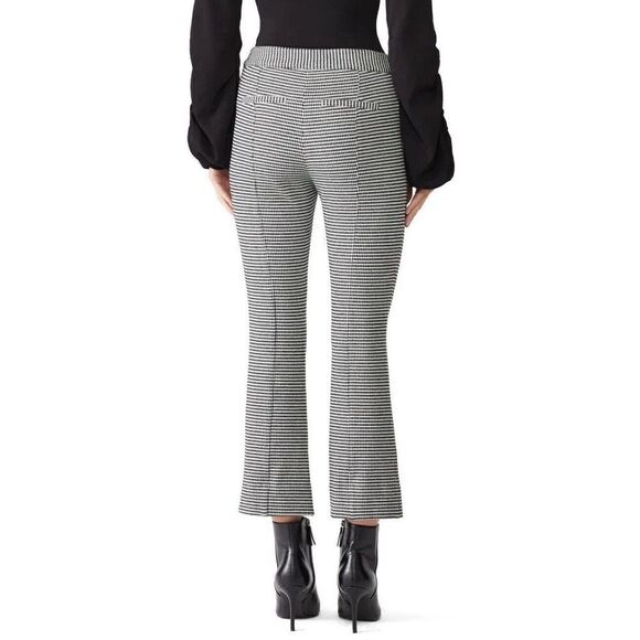 DEREK LAM 10 Crosby Pants Womens 0 Gingham Flare Trousers Blue Mid Rise Crop - Picture 2 of 10